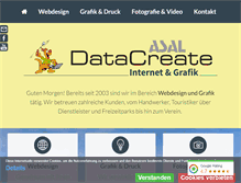 Tablet Screenshot of my.datacreate.de