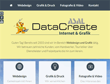Tablet Screenshot of datacreate.de